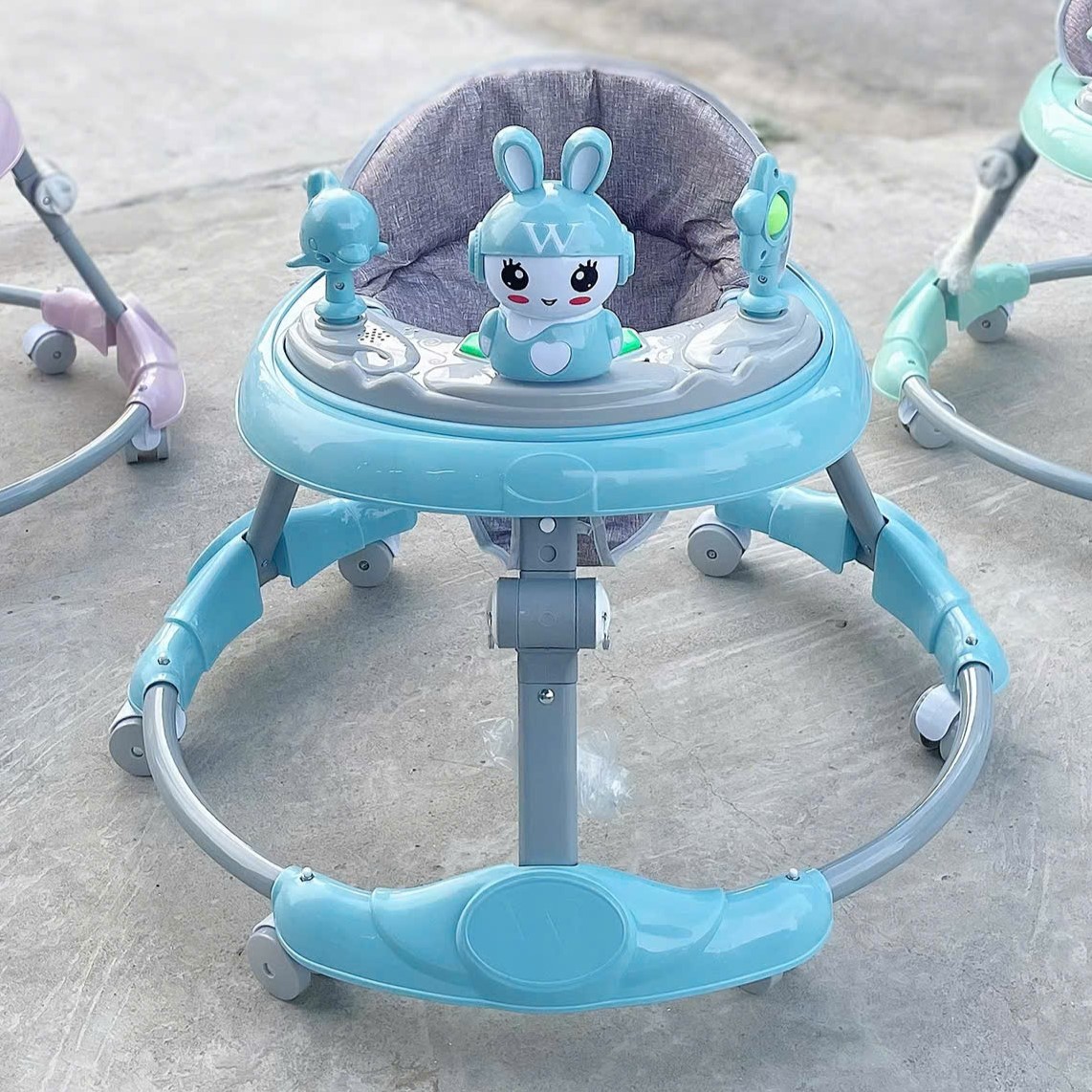 Xe tập đi tròn gấp gọn (3 màu)